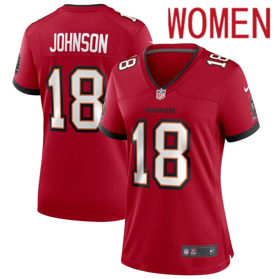 Women Tampa Bay Buccaneers 18 Tyler Johnson Nike Red Player Game NFL Jersey